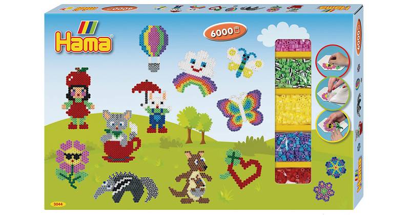 HAMA 3044 Super Geschenkpackung Allround, 6.000 midi-Perlen & Zubehör von Hama Perlen