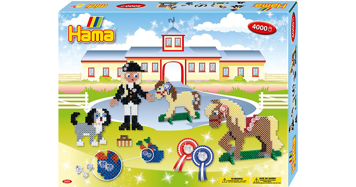 HAMA 3151 Geschenkpackung Reiterhof, 4.000 midi-Perlen & Zubehör HAMA 3151 Geschenkpackung Reiterhof, 4.000 midi-Perlen & Zubehör von Hama Perlen