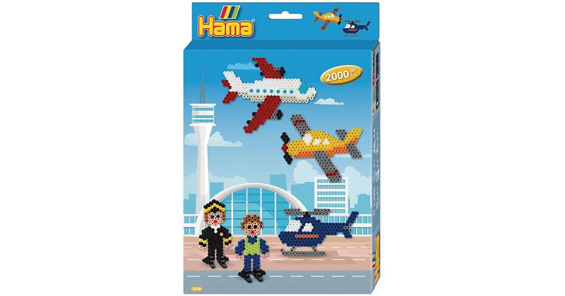 HAMA 3445 Geschenkpackung Flughafen, 2.000 midi-Perlen & Zubehör von Hama Perlen