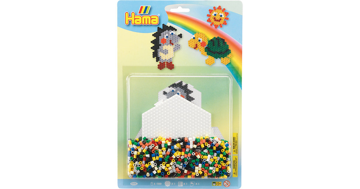 HAMA 4206 Blister Igel & Schildkröte, 1.100 midi-Perlen & Zubehör mehrfarbig Modell 6 HAMA 4206 Blister Igel & Schildkröte, 1.100 midi-Perlen & Zubehör mehrfarbig Modell 6 von Hama Perlen