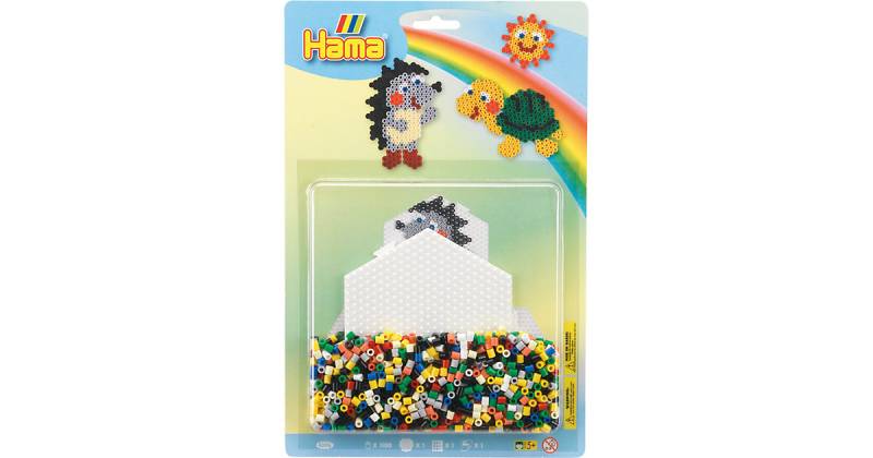 HAMA 4206 Blister Igel & Schildkröte, 1.100 midi-Perlen & Zubehör mehrfarbig Modell 6 von Hama Perlen