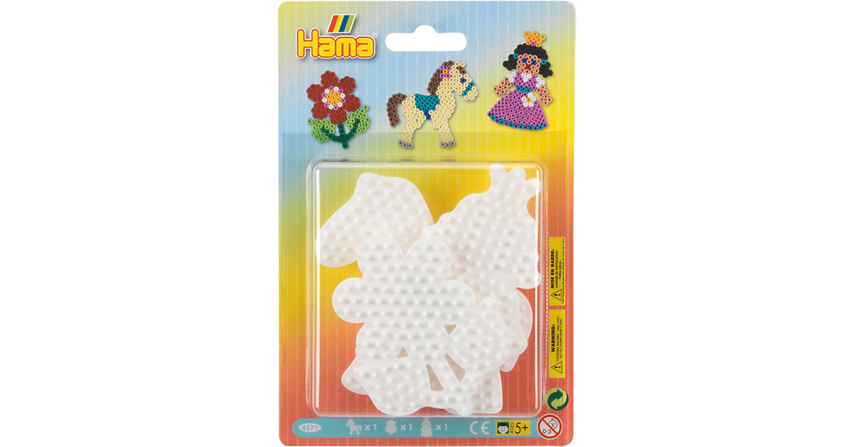 HAMA 4571 midi-Stiftplatten Pony, Blume, Prinzessin HAMA 4571 midi-Stiftplatten Pony, Blume, Prinzessin von Hama Perlen