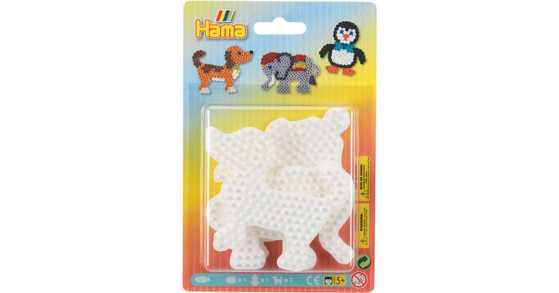 HAMA 4572 midi-Stiftplatten Elefant, Pinguin, Hund von Hama Perlen