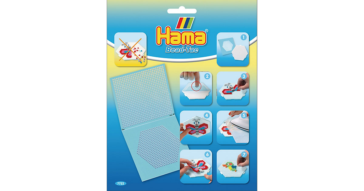 HAMA 7722 Bogen mit Bead-Tac Haftfolie midi-Stiftplatten im Beutel, wiederverwendbar Kinder HAMA 7722 Bogen mit Bead-Tac Haftfolie midi-Stiftplatten im Beutel, wiederverwendbar Kinder von Hama Perlen