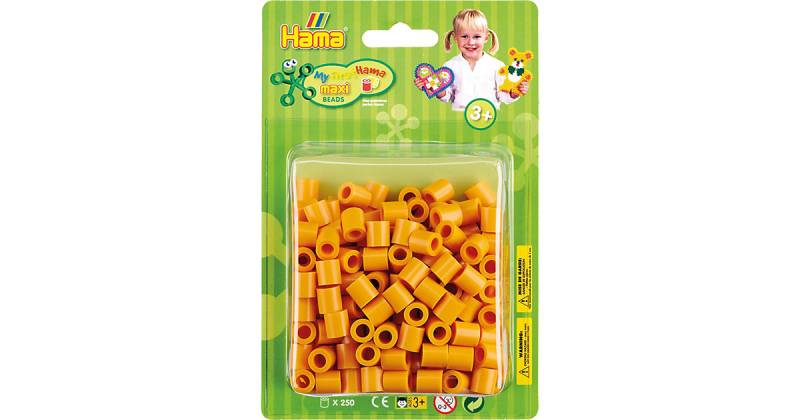 HAMA 8524 Blister-Packung maxi-Perlen, 250 Stück, teddybärenbraun von Hama Perlen