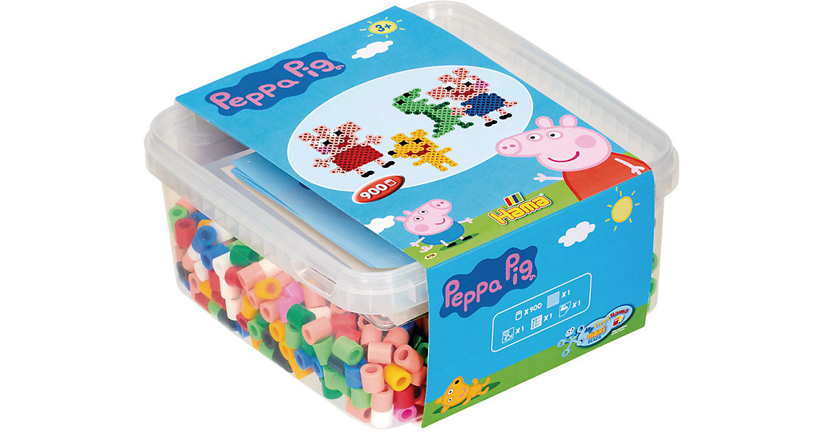 HAMA 8750 Bügelperlen-Box Peppa Pig, 900 maxi-Perlen & Zubehör von Hama Perlen