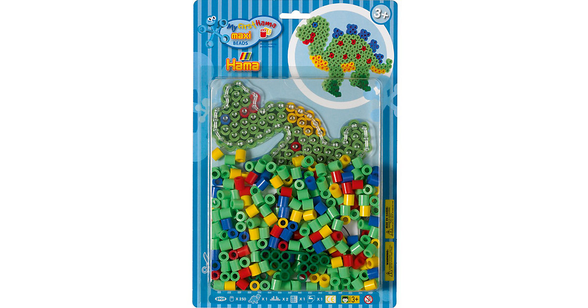 HAMA 8909 Blister Dinosaurier, 250 maxi-Perlen & Zubehör HAMA 8909 Blister Dinosaurier, 250 maxi-Perlen & Zubehör von Hama Perlen