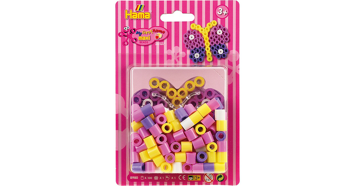 HAMA 8980 Blister Schmetterling, 100 maxi-Perlen & Zubehör HAMA 8980 Blister Schmetterling, 100 maxi-Perlen & Zubehör von Hama Perlen