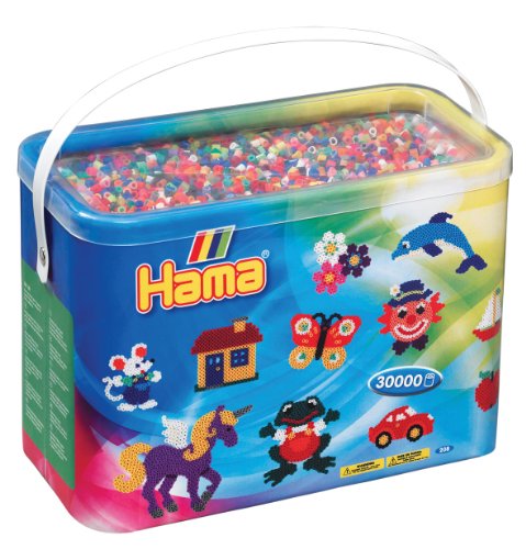 Hama - 208-68 – Kreative Freizeit – Barrel 30.000 Bügelperlen – Größe Midi – Unisex von Hama Perlen