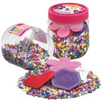 Hama Dose, 3 Stiftplatten 223+236+299 mit ca. 4000 Bügelperlen im Farbmix von Hama Perlen