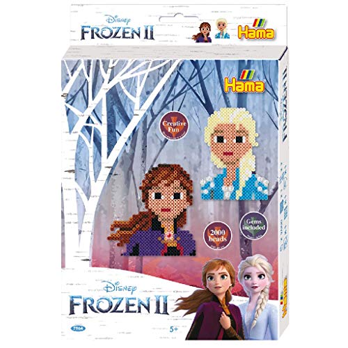Hama Perlen 10.7964 Kleine Geschenkpackung Disney Frozen 2, Bügelperlen Midi, ca. 2000 Stück inklusive Stiftplatten, Strassjuwelen und Zubehör von Hama Perlen