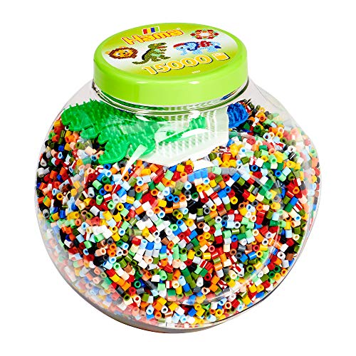 Hama Perlen 2067 Bügelperlen XXL Dose mit ca. 15.000 bunten Midi Bastelperlen mit Durchmesser 5 mm im Farben Mix, 3 Stiftplatten, kreativer Bastelspaß für Groß und Klein Hama Perlen 2067 Bügelperlen XXL Dose mit ca. 15.000 bunten Midi Bastelperlen mit Durchmesser 5 mm im Farben Mix, 3 Stiftplatten, kreativer Bastelspaß für Groß und Klein von Hama