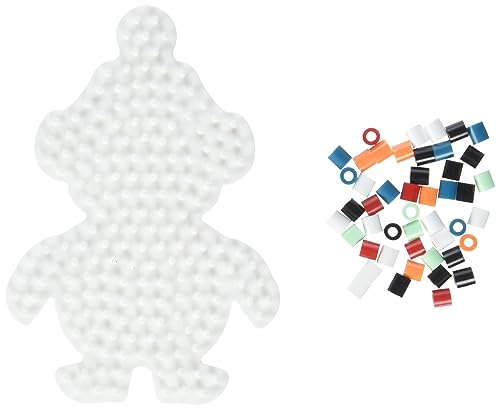 Hama Perlen 4109 Kleines Set Winter mit ca. 450 bunten Midi Bügelperlen mit Durchmesser 5 mm, Stiftplatte und Motivvorlage, inkl. Bügelpapier, kreativer Bastelspaß für Groß und Klein von Hama Perlen