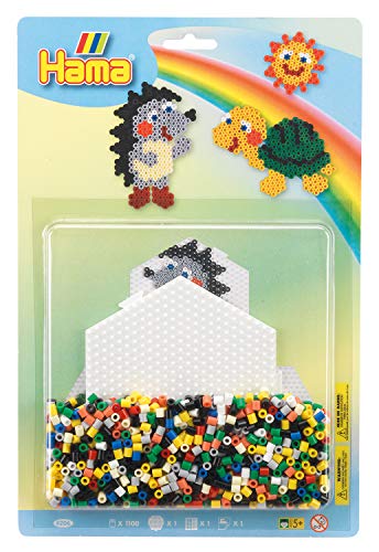 Hama Perlen 4206 Set Igel mit ca. 1.100 bunten Midi Bügelperlen mit Durchmesser 5 mm, Stiftplatte, inkl. Bügelpapier, kreativer Bastelspaß für Groß und Klein Hama Perlen 4206 Set Igel mit ca. 1.100 bunten Midi Bügelperlen mit Durchmesser 5 mm, Stiftplatte, inkl. Bügelpapier, kreativer Bastelspaß für Groß und Klein von Hama