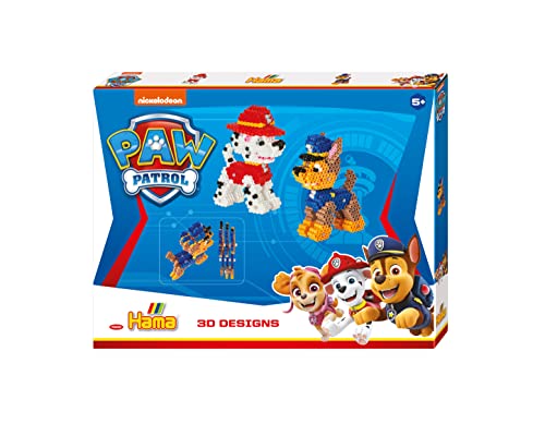 Hama Perlen 7920 Bügelperlen Paw Patrol, großes Geschenkset mit 3D Motiven, ca. 4000 Midi-Perlen, 5 mm Durchmesser, für Kinder ab 5 Jahren von Hama Perlen