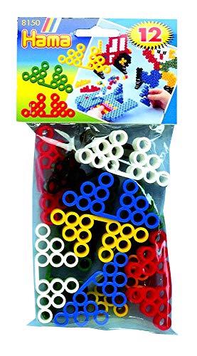 Hama Perlen 8150 Motivstützen für Motive aus Maxi Bügelperlen mit Durchmesser 10 mm, 12 Stück, Bastelzubehör Zubehör, kreativer Bastelspaß für Groß und Klein von Hama Perlen