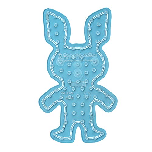 Hama Perlen 8228 Stiftplatte Kaninchen für Maxi Bügelperlen mit Durchmesser 10 mm in transparent, ca. 16 x 9,5 cm, kreativer Bastelspaß für Groß und Klein von Hama Perlen