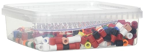 Hama Perlen 8749 Set Weihnachten in der Box mit ca. 600 bunten Maxi Bügelperlen, Stiftplatte in transparent, inkl. Bügelpapier, kreativer Bastelspaß für Groß und Klein von Hama Perlen