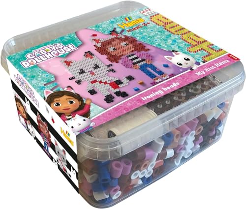 Hama Perlen 8754 - Bügelperlen Maxibox, Gabby's Dollhouse, mit ca. 900 Maxi-Perlen, kreativer Bastelspaß für Groß und Klein von Hama Perlen