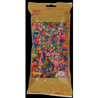 Hama - Perlenbeutel 6000 Stück transparent/neon von Hama Perlen
