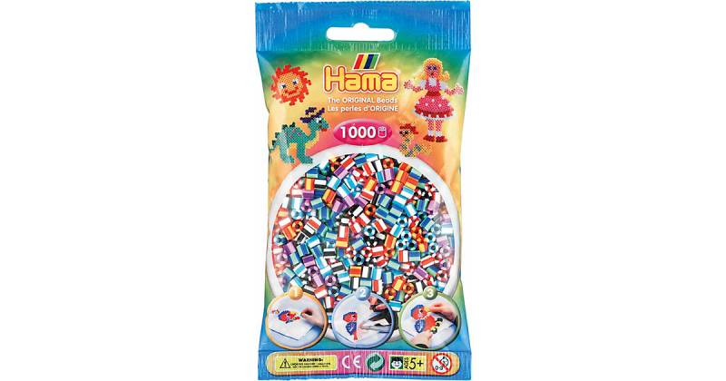 HAMA 207-90 Beutel midi-Perlen, 1.000 Stück, gestreift Mix aus 6 Farben mehrfarbig Modell 8 von Hama Perlen