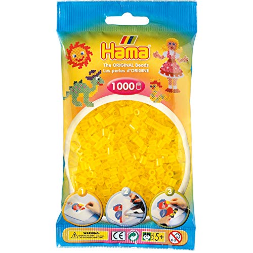 HAMA 207-14 - Perlen transparent gelb, 1000 Stück von Hama