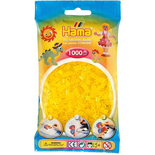 HAMA 207-14 - Perlen transparent gelb, 1000 Stück von Hama
