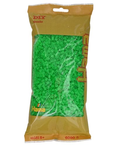 Hama 205-37 Midi Bügelperlen 6000 STK. Neon-Grün Hama 205-37 Midi Bügelperlen 6000 STK. Neon-Grün von Hama