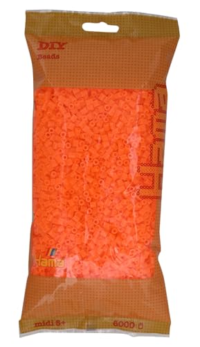 Hama 205-38 Midi Bügelperlen 6000 STK. Neon-Orange von Hama
