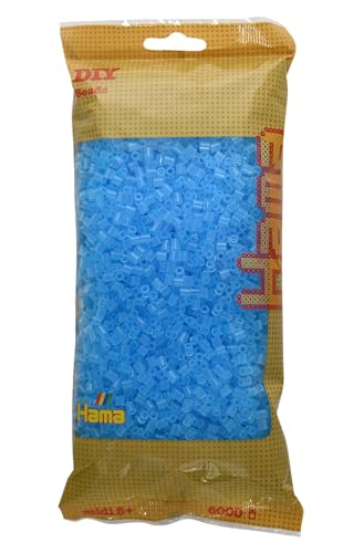 Hama 205-73 Midi Bügelperlen 6000 STK. Transparent-Aqua von Hama