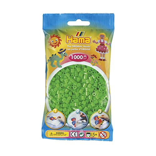 Hama 207-42 Bügelperlen 1000 Schreibwaren, grun fluor, one size Hama 207-42 Bügelperlen 1000 Schreibwaren, grun fluor, one size von Hama