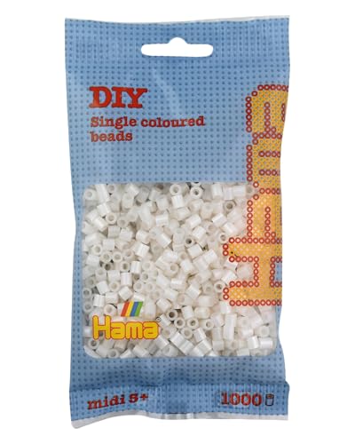 Hama 207-64 - Bügelperlen im Beutel, ca. 1000 Stück, perlmutt von Hama