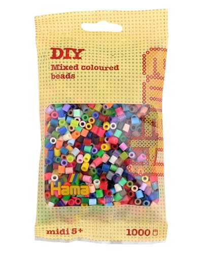 Hama Perlen Beutel | ca.1000 Midi Fuse Perlen | Mosaik Deko Kunst & Basteln für kreative Kinder ab 5 Jahren | von Hama