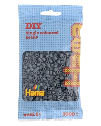 Hama 207-71 Bügelperlen Beutel 1000x, dunkelgrau, 10 x 30 x 17 cm von Hama