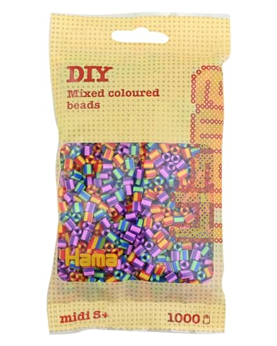 Hama Perlen 207-92 Bügelperlen Beutel mit ca. 1.000 Midi Bastelperlen mit Durchmesser 5 mm im Mix gestreift, kreativer Bastelspaß für Groß und Klein Hama Perlen 207-92 Bügelperlen Beutel mit ca. 1.000 Midi Bastelperlen mit Durchmesser 5 mm im Mix gestreift, kreativer Bastelspaß für Groß und Klein von Hama