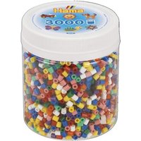 Hama 209-00 - Perlen, Dose mit 3000 Midi-Perlen, Bügelperlen, Volltonmix 10 Farben von Malte Haaning Plastic A/s