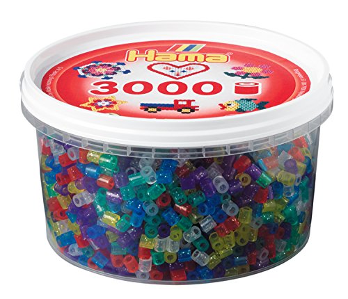 Hama 210-54 - Bügelperlen, ca. 3000 Perlen in der Dose, Glittermix von Hama