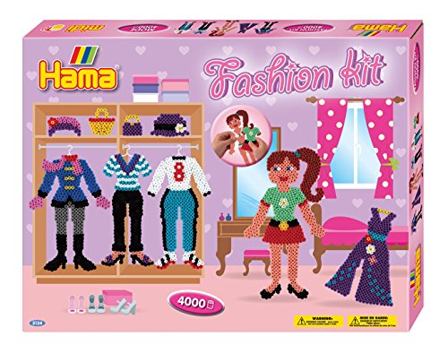 Hama 3134 - Geschenkpackung Fashion Kit, ca. 4000 Bügelperlen, Stiftplatte und Zubehör von Hama