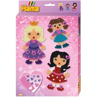 Hama 3447 - Kleine Geschenkpackung Puppen, Bügelperlen Midi, ca. 1500 Stück inklusive Stiftplatte und Zubehör von Hama