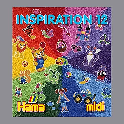 Hama Perlen 399-12 Inspiration Heft Nr. 12 Vorlagenbuch mit farbenfrohen Ideen, Motiven und Anleitungen zum Basteln mit Bügelperlen, kreativer Bastelspaß für Groß und Klein von Hama
