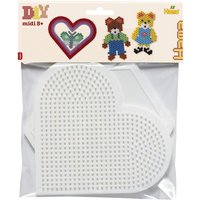 Hama 4454 - Stiftplatten für Midi-Bügelperlen, Herz/Sechseck, 2 Stück von Hama