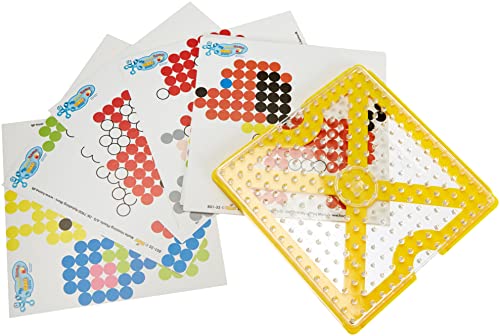 Hama Perlen 8282 Set mit Motiv Rahmen für Maxi Bügelperlen mit Durchmesser 10 mm, Stiftplatte und 10 Motivkarten, kreativer Bastelspaß für Groß und Klein, Mittel von Hama