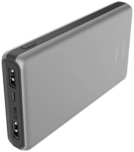 Hama ALU15HD Powerbank 15000 mAh LiPo USB-A, USB-C® Silber von Hama