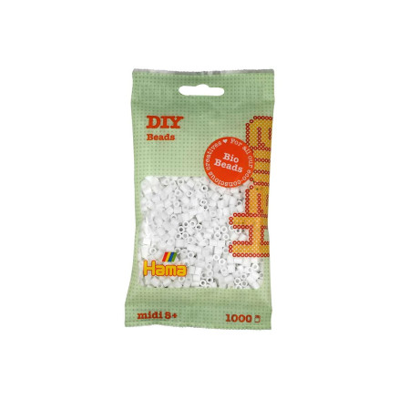 Hama Bio Midi Perlen 190-01 Weiß - 1000Stück von Hama