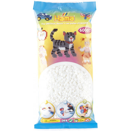 Hama Bügelperlen Midi 205-01 Weiß - 6000 Stk von Hama