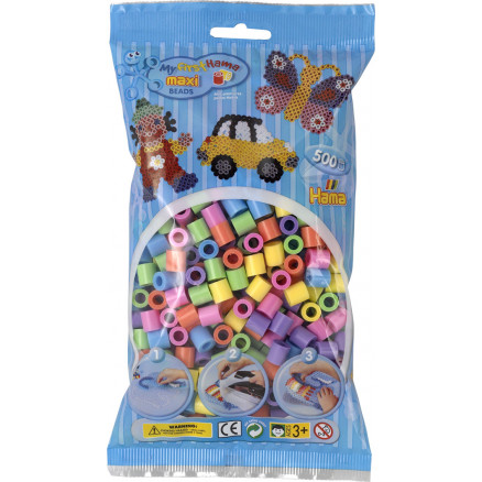 Hama Maxi Bügelperlen 8471 Pastell Mix 50 - 500 Stk von Hama