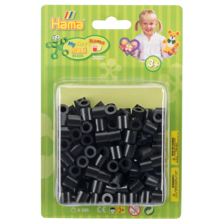Hama Maxi Bügelperlen Blisterpackung 8518 Schwarz - 250 Stk von Hama