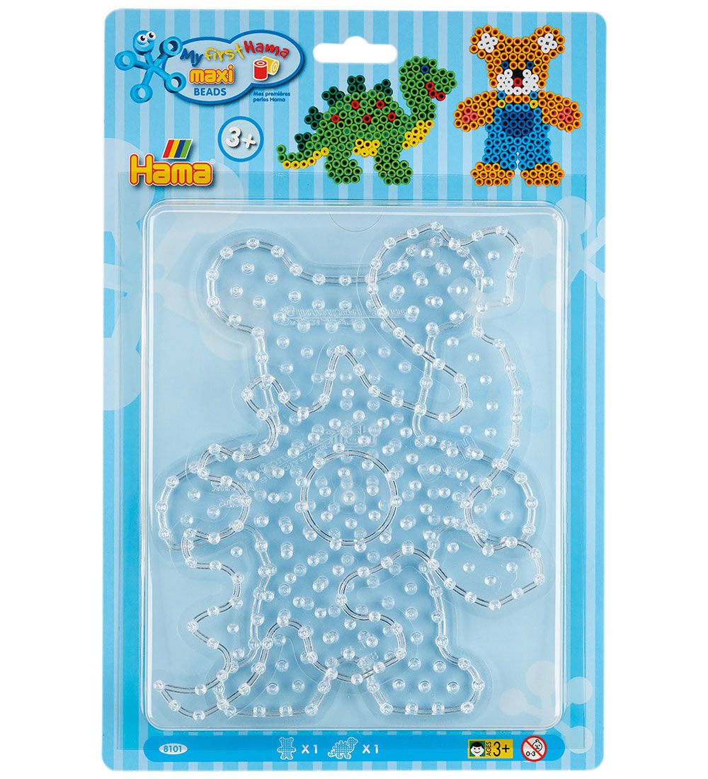 Hama Maxi Bügelperlensteckplatten - 2 st. - Dinosaur/Kuscheltier - Hama - One Size - Perlen Steckplatten Hama Maxi Bügelperlensteckplatten - 2 st. - Dinosaur/Kuscheltier - Hama - One Size - Perlen Steckplatten von Hama