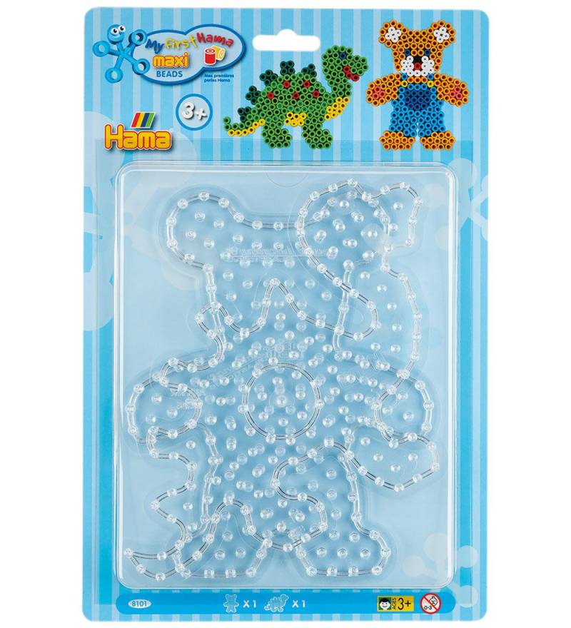 Hama Maxi Bügelperlensteckplatten - 2 st. - Dinosaur/Kuscheltier - Hama - One Size - Perlen Steckplatten Hama Maxi Bügelperlensteckplatten - 2 st. - Dinosaur/Kuscheltier - Hama - One Size - Perlen Steckplatten von Hama