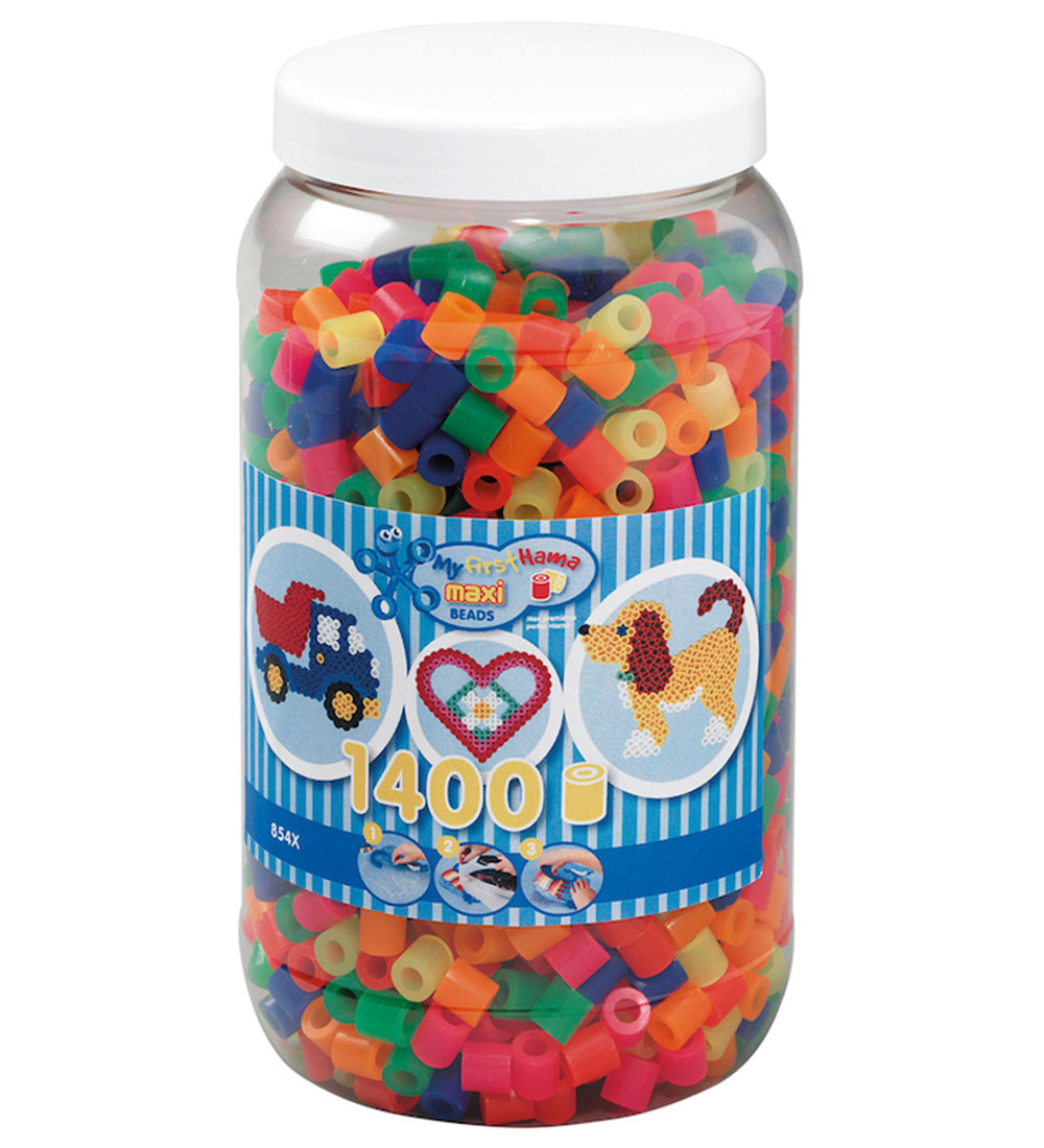 Hama Maxi Perlen - 1400 st. - Neon Mix - Hama - One Size - Perlen Hama Maxi Perlen - 1400 st. - Neon Mix - Hama - One Size - Perlen von Hama